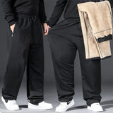 Men's Warm Plush Casual Cargo Pants