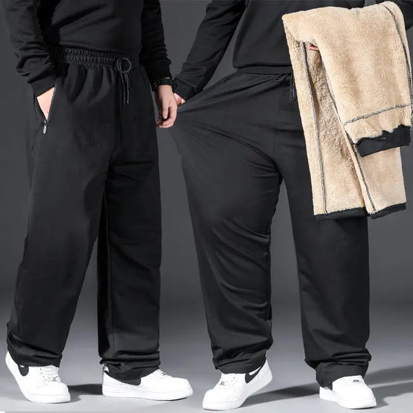 Men's Warm Plush Casual Cargo Pants