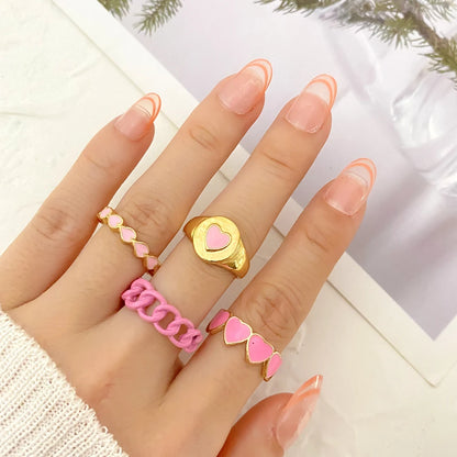 Vintage Green Embrace Rings Set