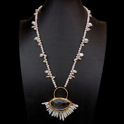 Natural Multi Shape Freshwater pearl Necklace