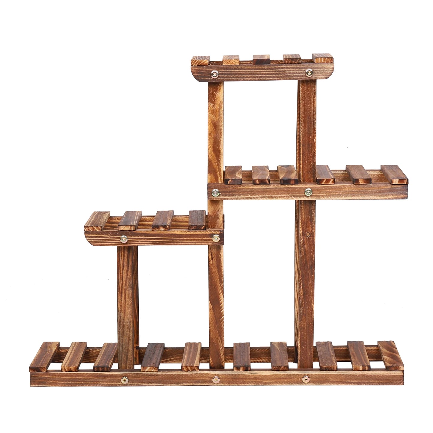 Carbonized wood plant stand