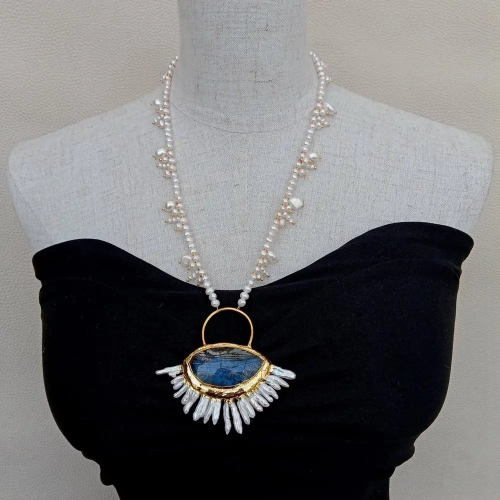 Natural Multi Shape Freshwater pearl Necklace