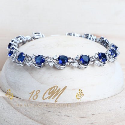 Blue zirconia women jewelry set