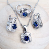 Blue Zirconia Women Jewelry Set