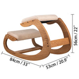 Rocking Wood Knee Computer Chair