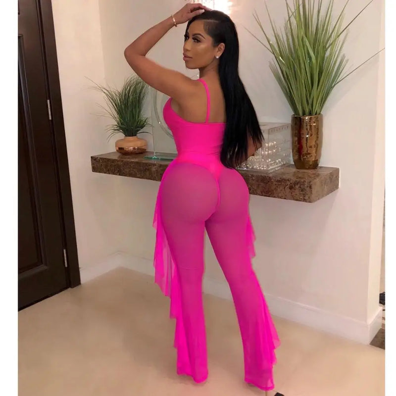 Hollow Out Spaghetti Strap Bodysuit