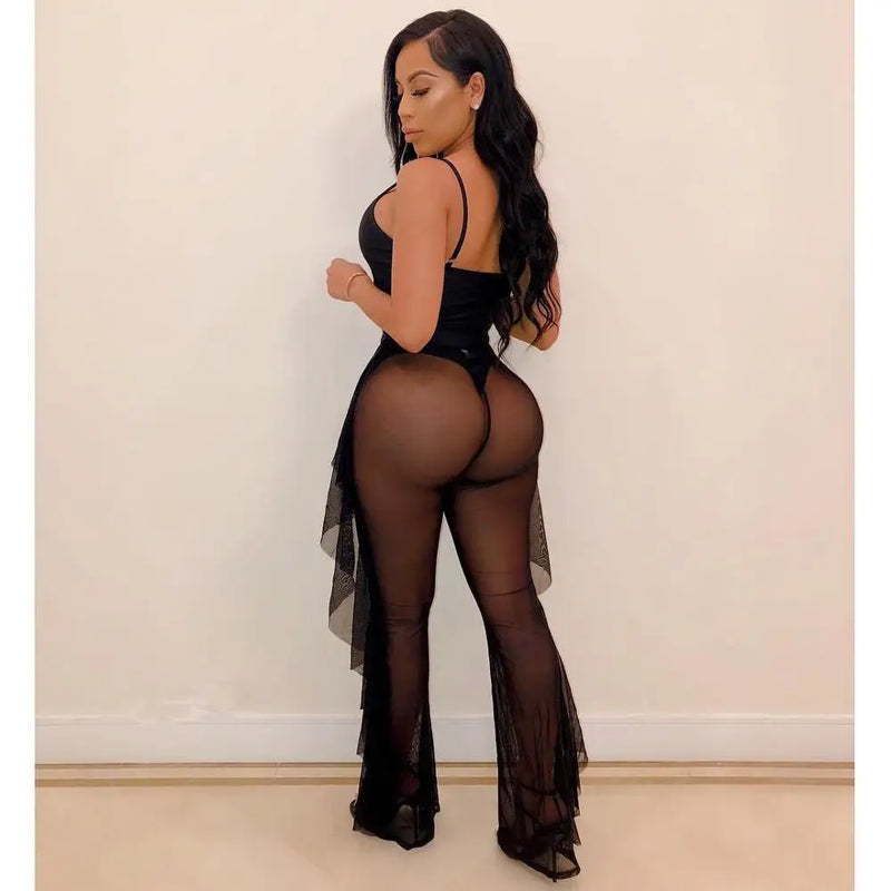 Hollow Out Spaghetti Strap Bodysuit