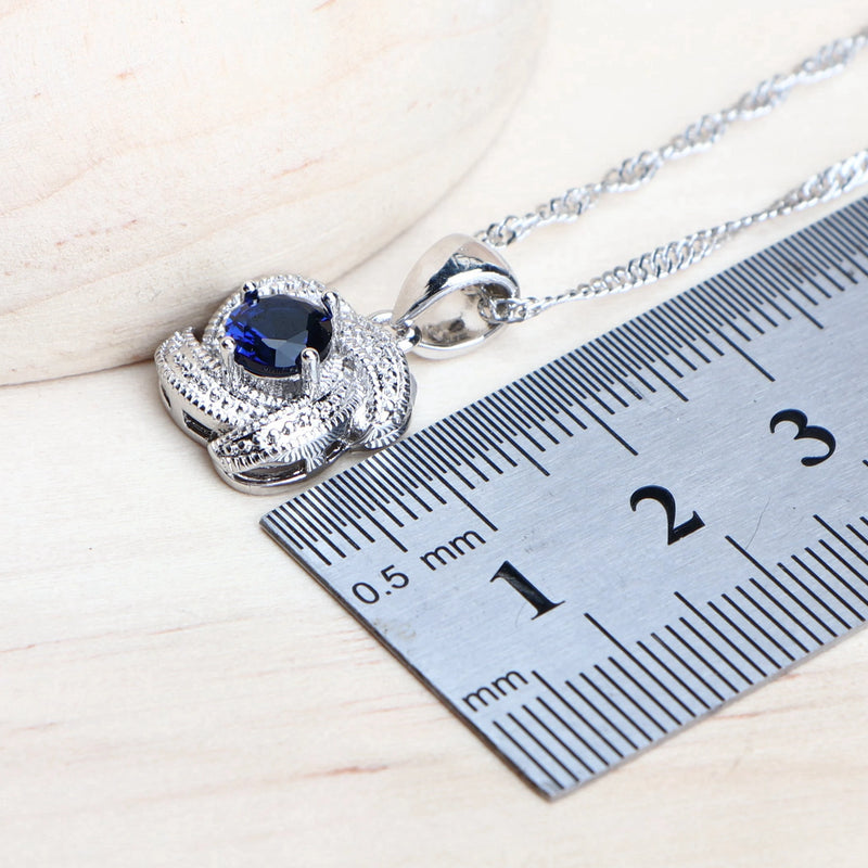 Blue Zirconia Women Jewelry Set