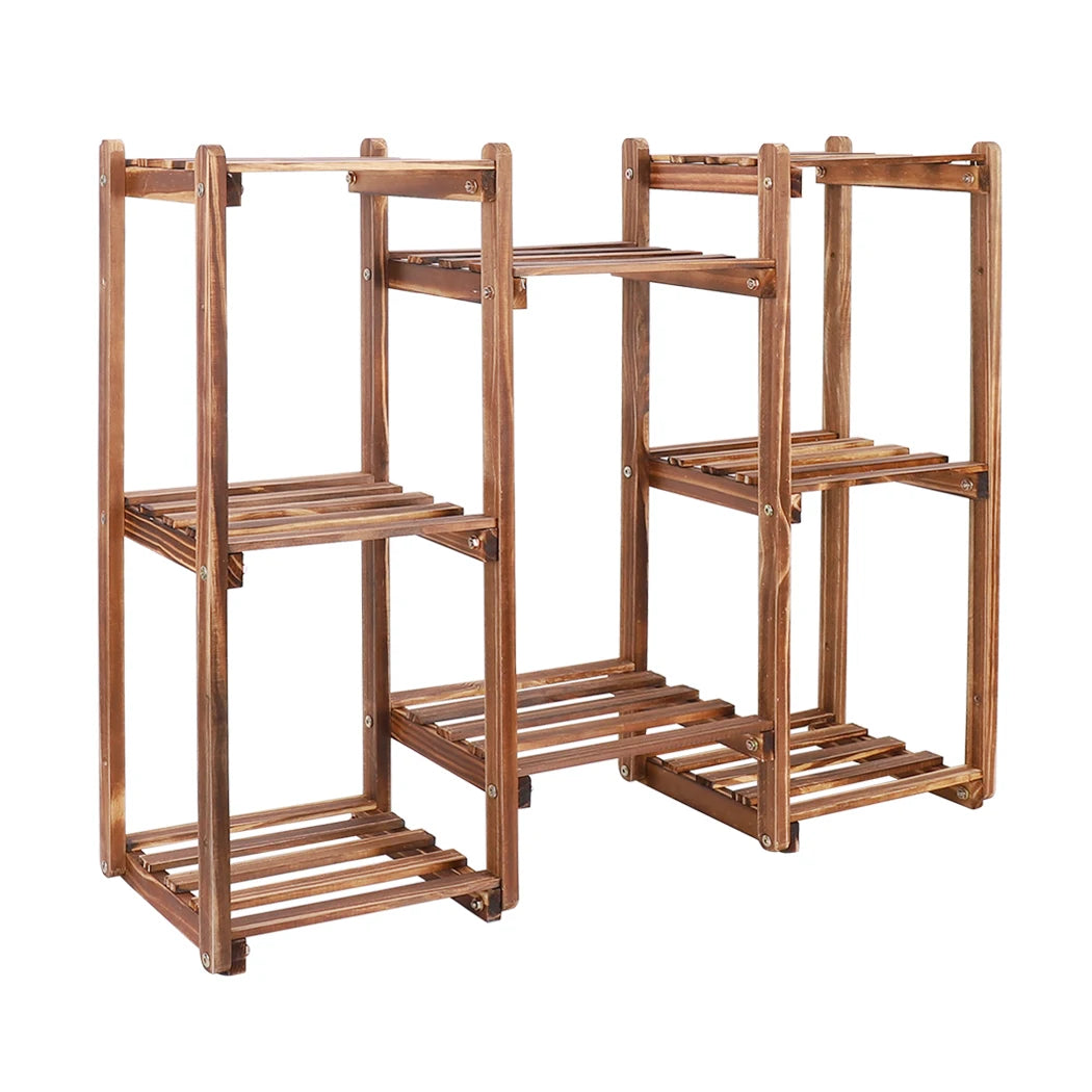 Wooden 8 tiers garden plant stand