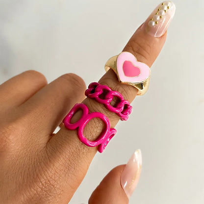 Vintage Green Embrace Rings Set