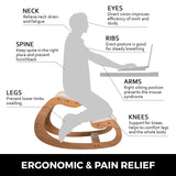 Rocking Wood Knee Computer Chair