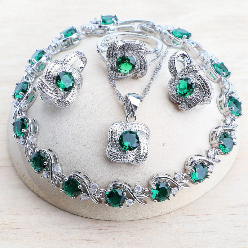 Blue Zirconia Women Jewelry Set