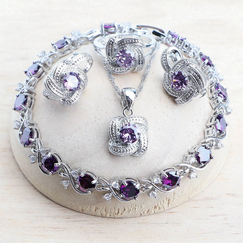 Blue Zirconia Women Jewelry Set