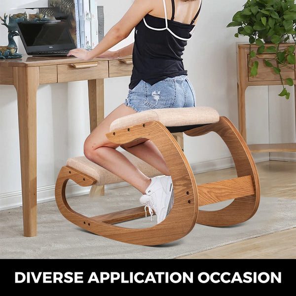 Rocking Wood Knee Computer Chair