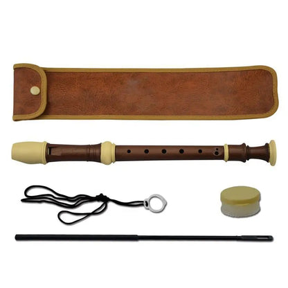 8 holes recorder abs resin plating wood grain flute