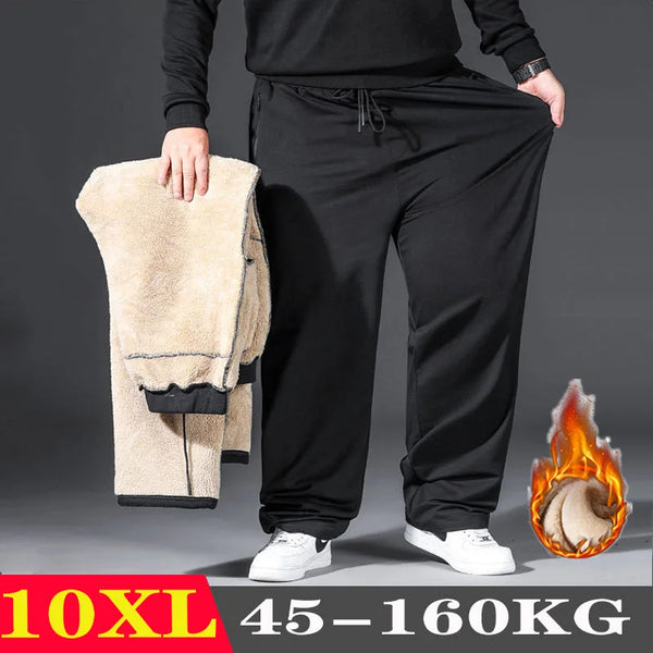 Men's Warm Plush Casual Cargo Pants