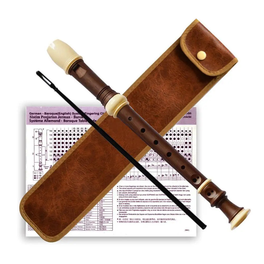 8 holes recorder abs resin plating wood grain flute