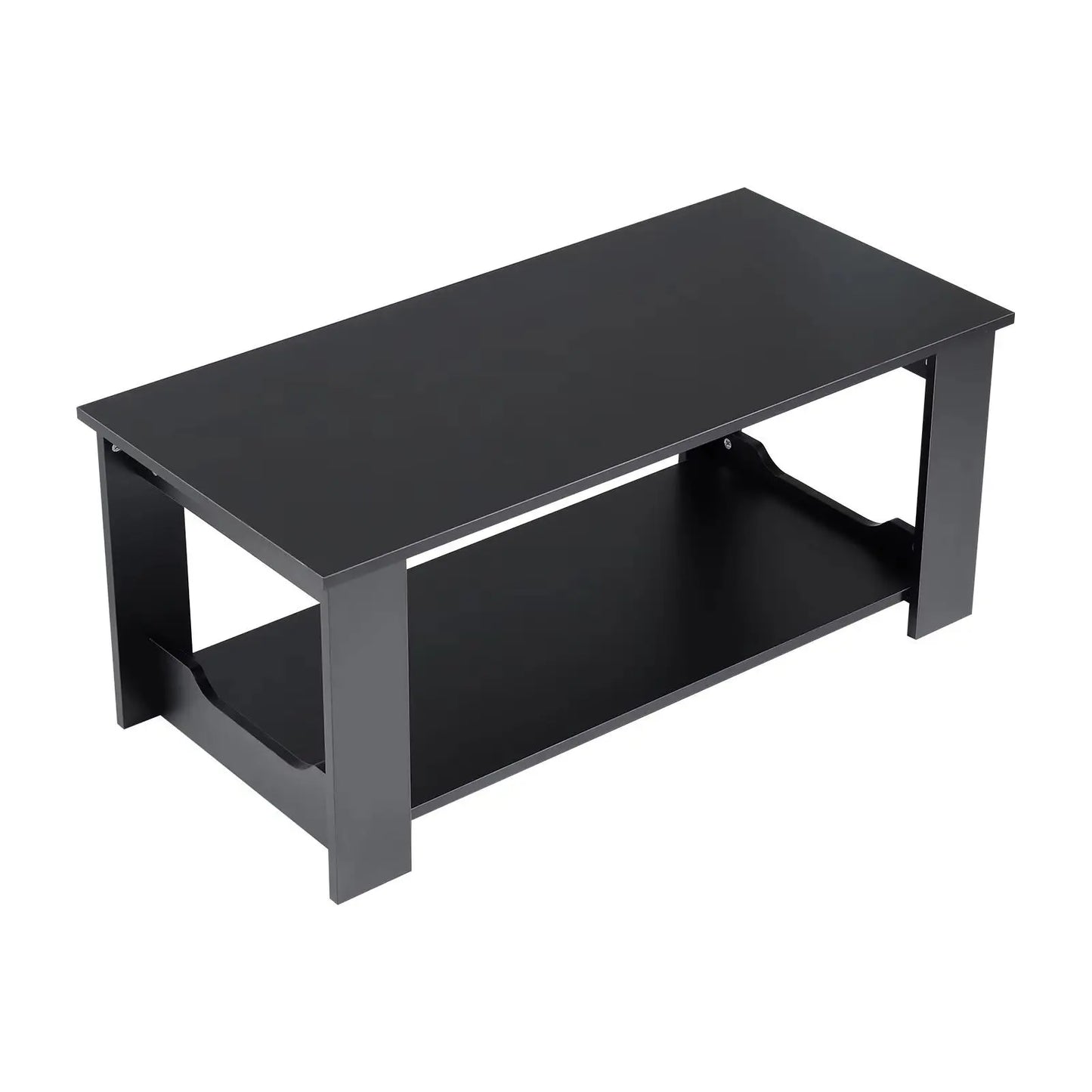 Simple wooden 2 tier coffee table
