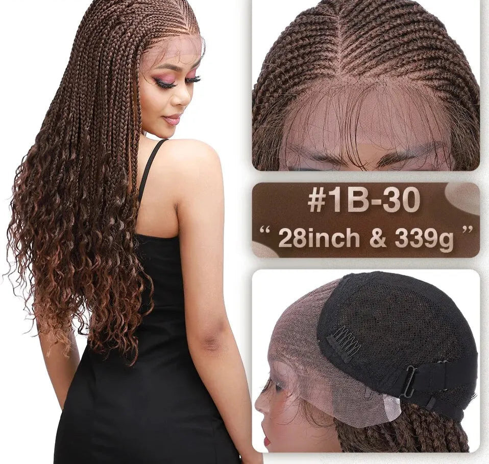 28inch cornrow braids lace wigs
