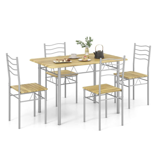 5 pcs counter height dining table set