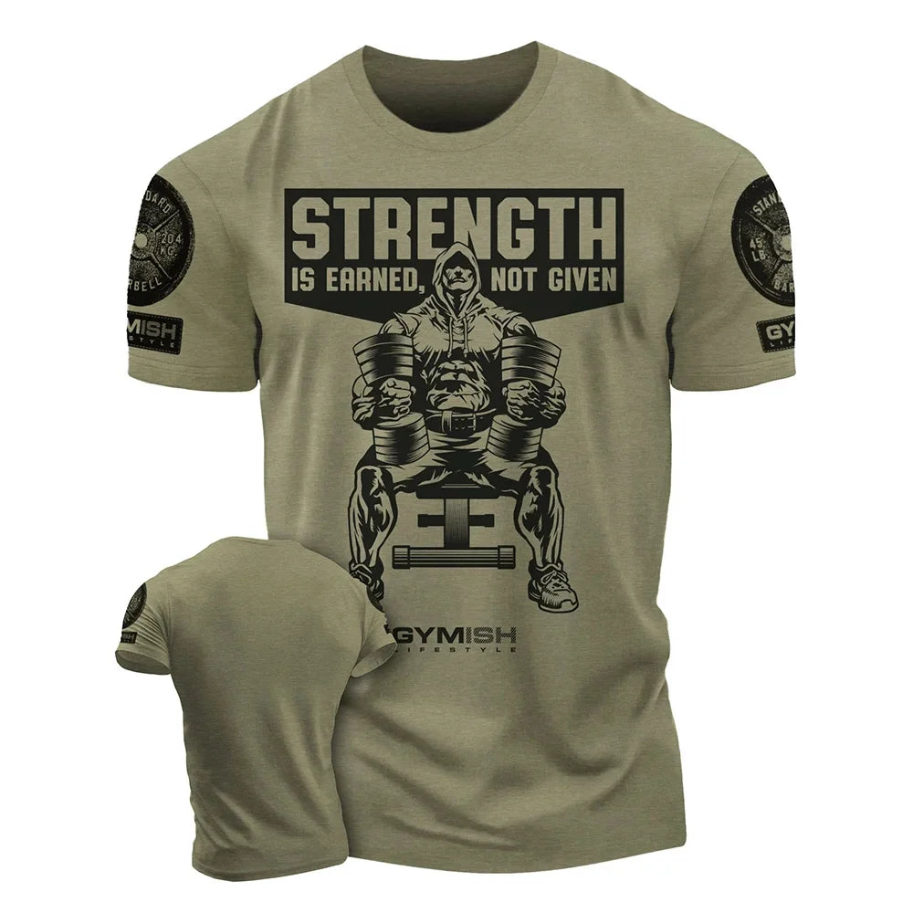Strength Workout T-Shirt - 3D Printed Gym Tee | East R Us