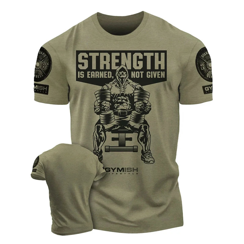 Strength Workout T-Shirt - 3D Printed Gym Tee | East R Us