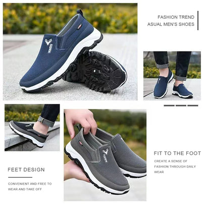 Breathable slip on male casual sneakers