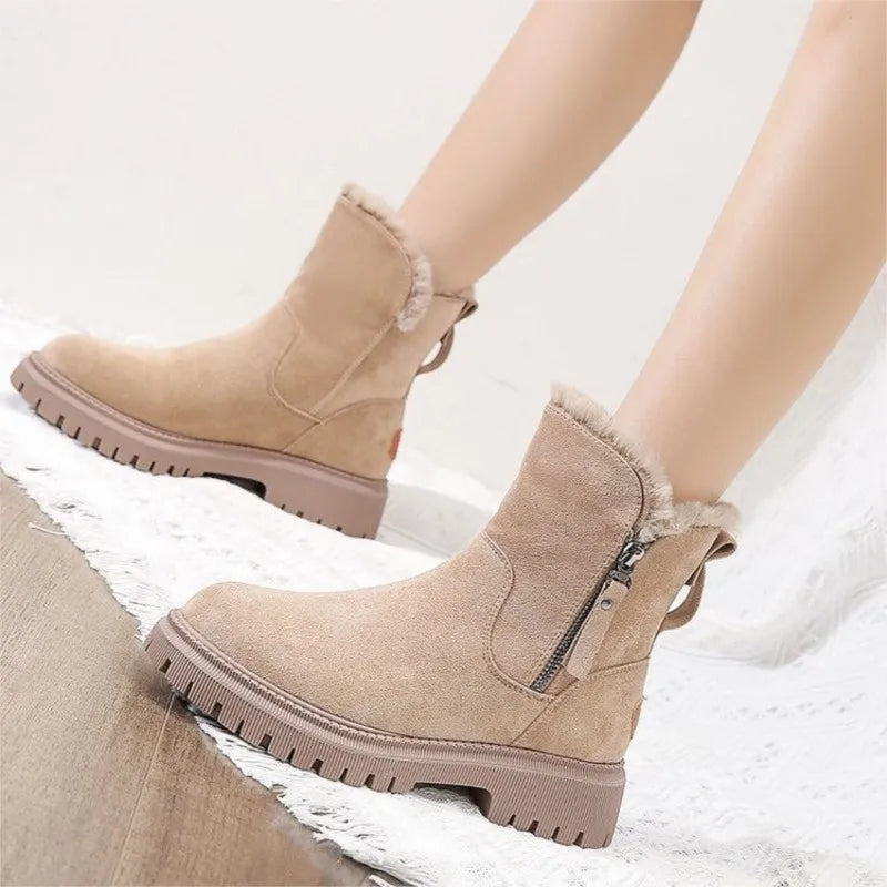 Women's winter fleece warm snow boot