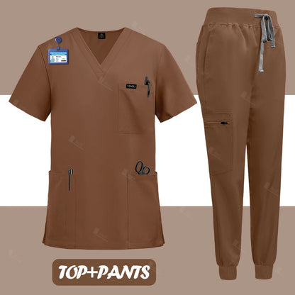 Surgical nurse uniform medical scrubs set