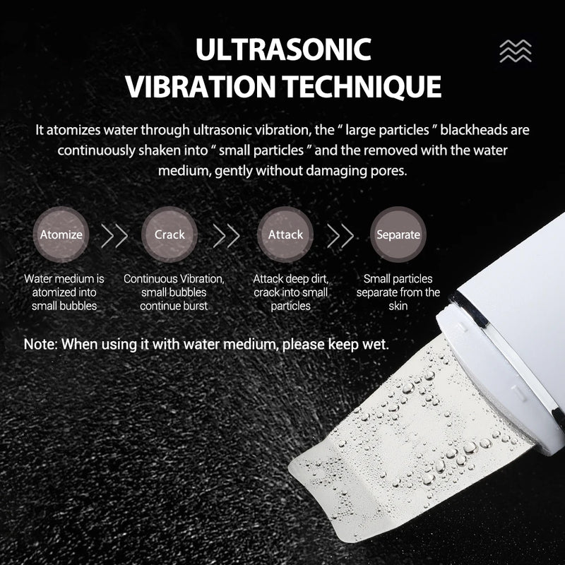 Ultrasonic Skin Scrubber Facial Cleanser