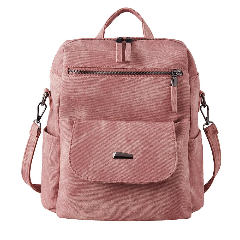 Vintage pu leather backpack