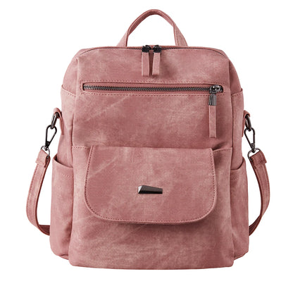 Vintage pu leather backpack