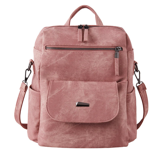 Vintage pu leather backpack