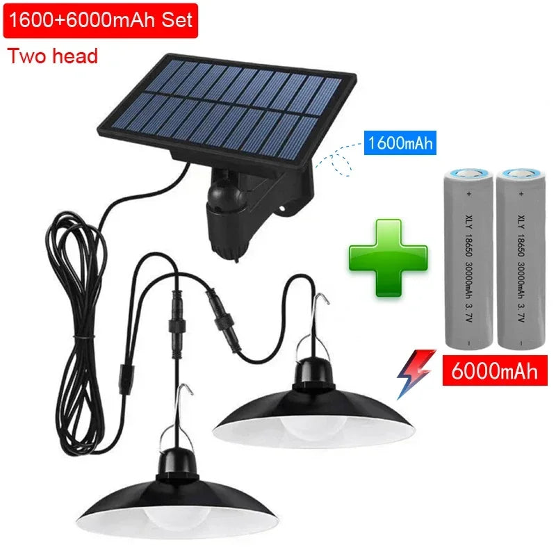 Solar pendant light with remote control