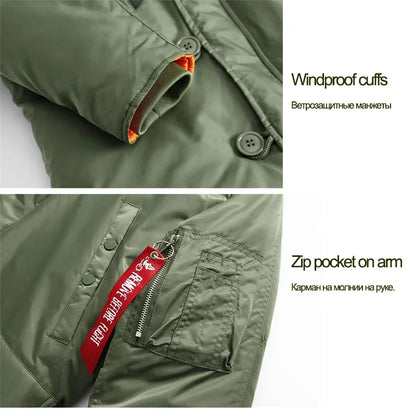 Plus size fur hood long waterproof windproof coat