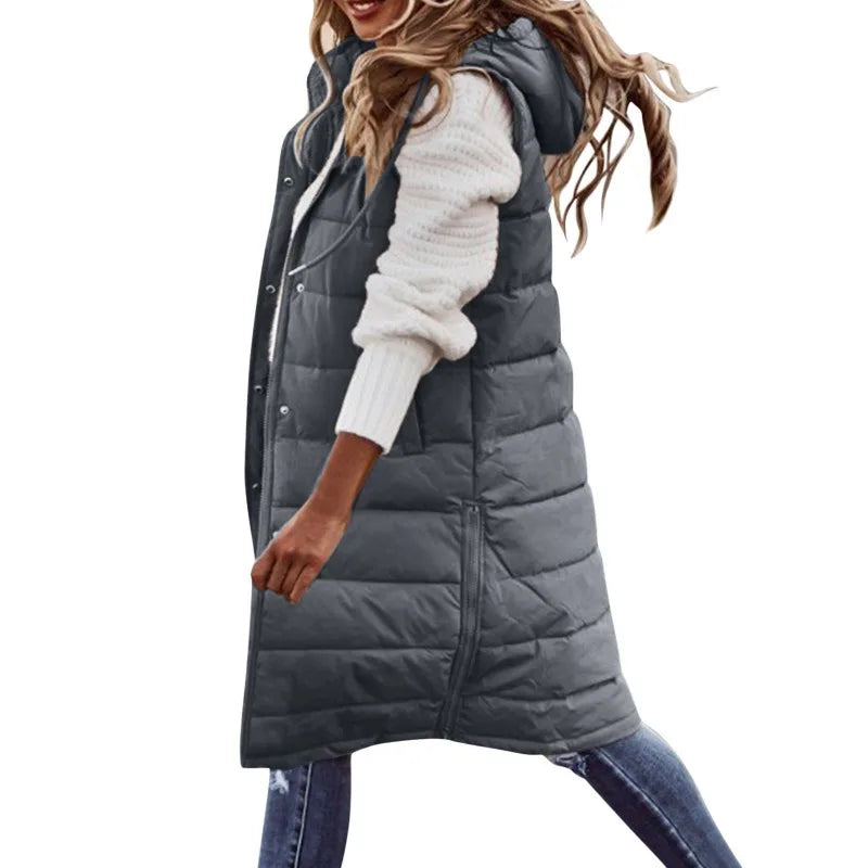 Loose Single-Breasted Cardigan Parkas Winter Vest Coat