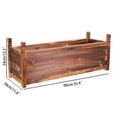 Wooden Raised Flower Bed