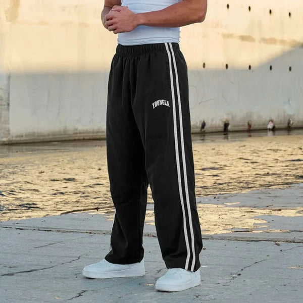 Double Stitching Casual Pants - Trendy Printed Trousers