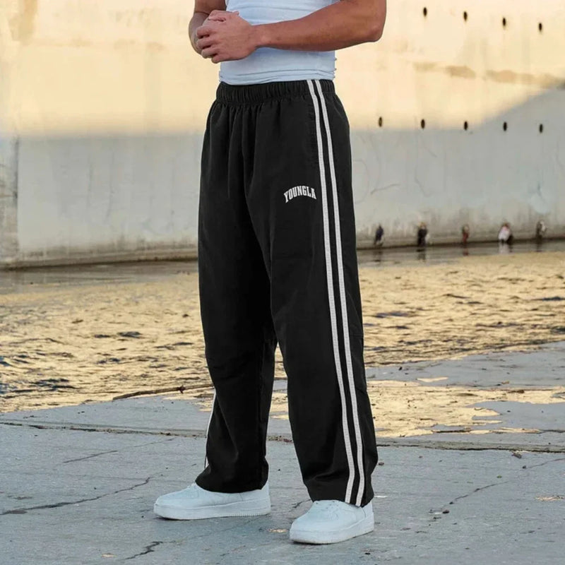 Double Stitching Casual Pants - Trendy Printed Trousers