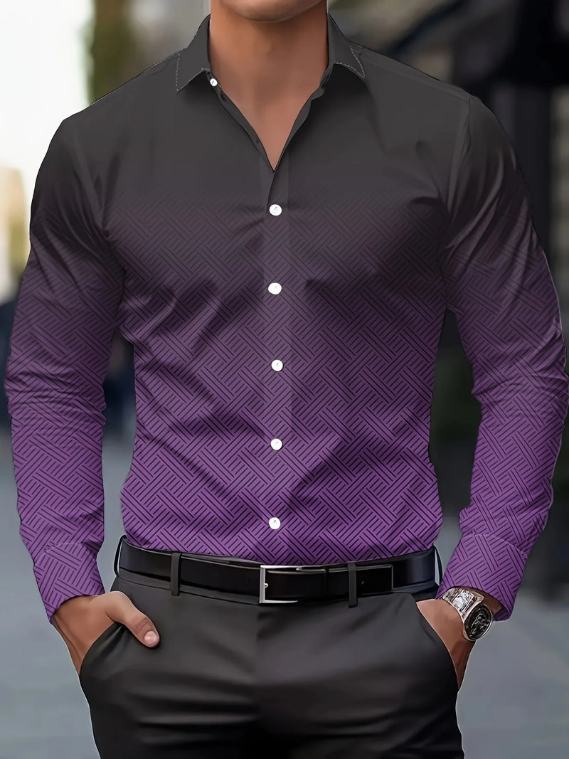Comfortable Striped Soft Lapel Shirt