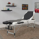 Leather Upholstered Adjustable Massage Bed