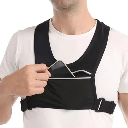 Reflective cycling vest sbr sports phone holder bag