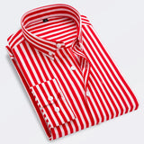 Men's Striped Casual Long Sleeve Slim Fit Shirt