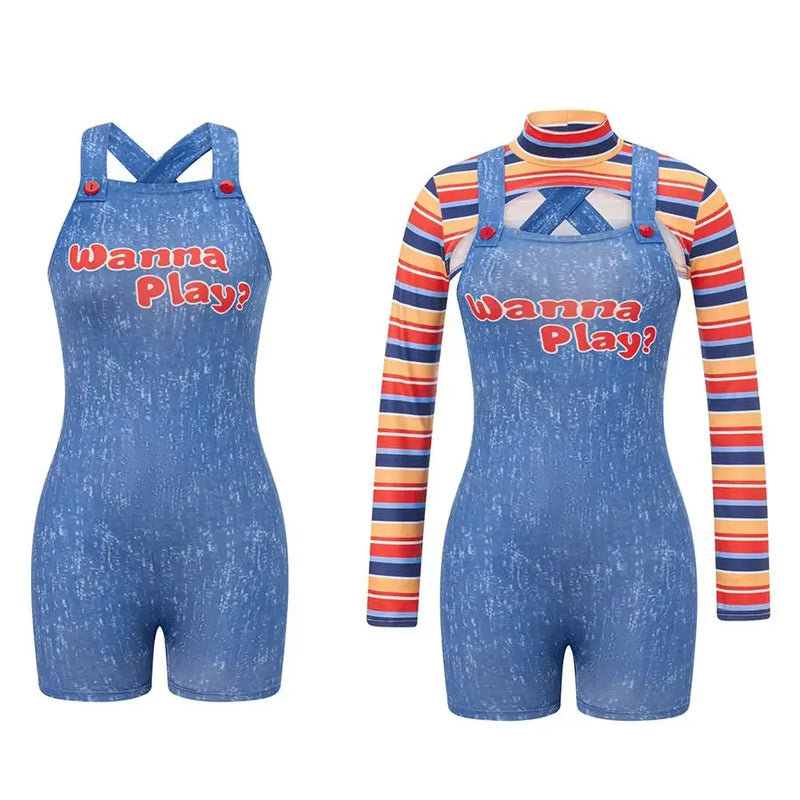 Chucky Doll Cosplay Costume Set