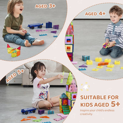 Construction puzzle magnetic tiles