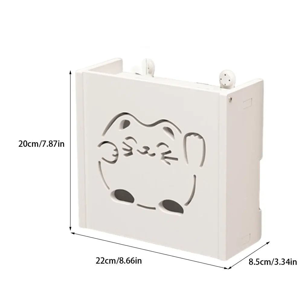 Wall mounted wireless router rack