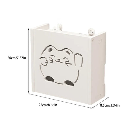 Wall mounted wireless router rack