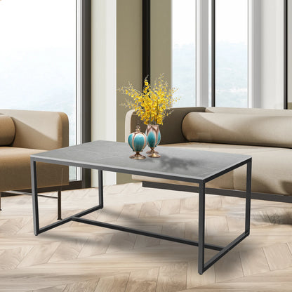 Marble and metal frame coffee table