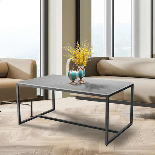 Marble and metal frame coffee table