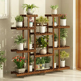 Large 11 Tiered Wood Plant Stand